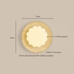 Afralia™ Modern Cotton LED Wall Lamp Pull Chain Switch Yellow Travertine Nordic Bedroom Living Room