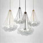 Scandinavian Bubble Glass Chandelier Pendant Light E27 Bulb