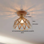 Wood Glass LED Ceiling Lamp Modern Plafondlamp for Home Restaurant Living Room
