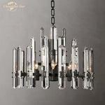 Brass Chrome Black Metal LED Crystal Chandeliers Pendant Lamps for Bedroom & Living Room
