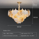 Crystal Chandelier Shell Lamp: Luxury Nordic Design for Living Room, Bedroom, Hall