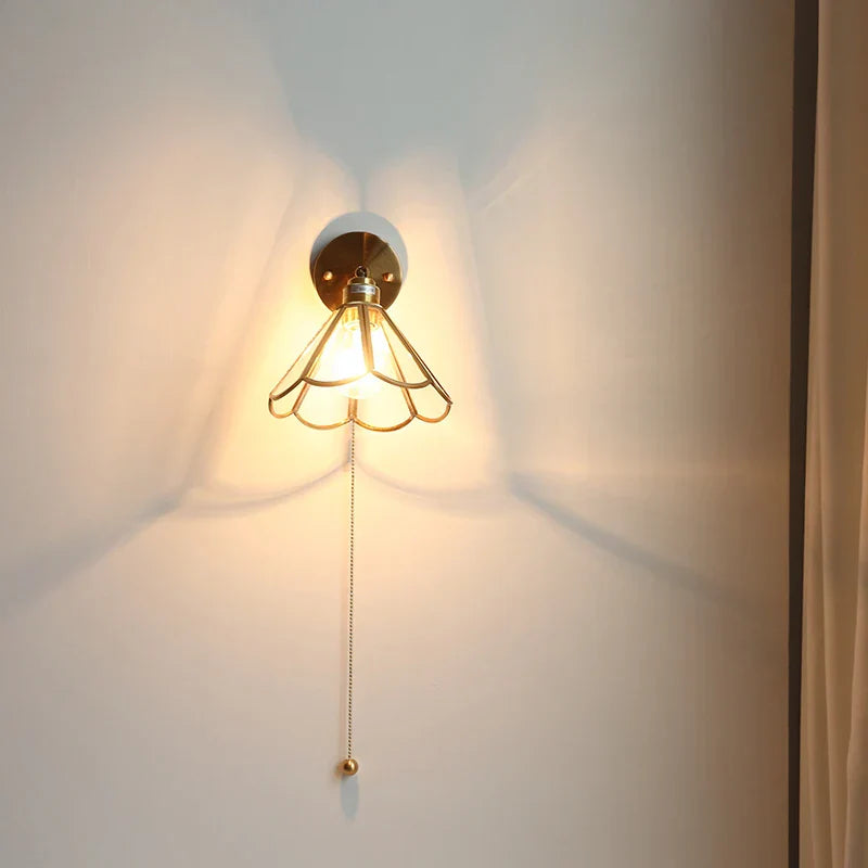 LED Wall Sconce Modern Nordic Design with Pull Chain Switch