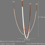 Designer Leather Chandelier Belt Pendant Light for Modern Spaces