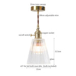 Nordic Style Copper Glass LED Pendant Lights for Living Dining Room