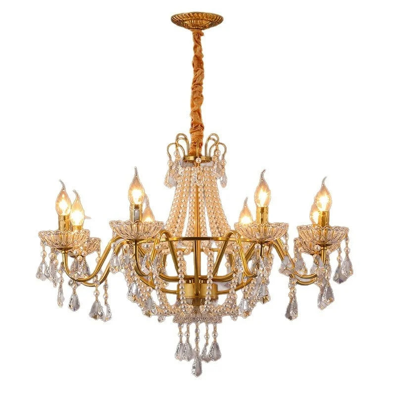Crystal LED Chandelier Pendant Lights for Villa Stairs and Hotel Decor