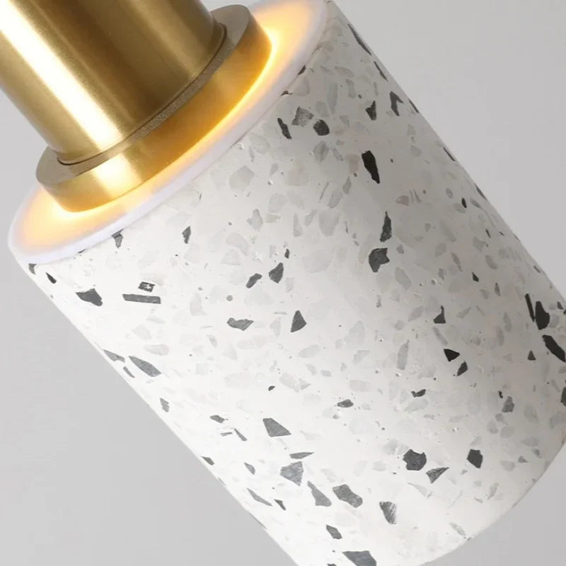 Afralia™ Terrazzo LED Pendant Lamps: Modern Nordic Home Decor Lighting for Living Room, Kitchen & Bar