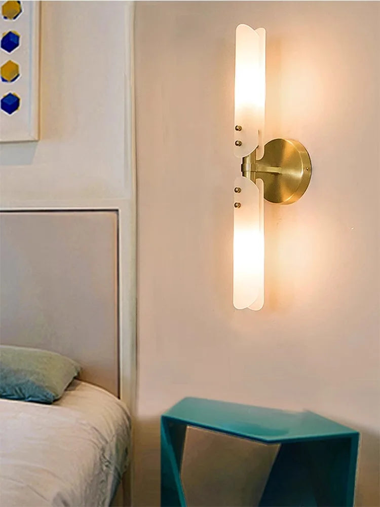 Copper Gold Black LED Wall Sconce Light for Corridor Bedroom Living Room