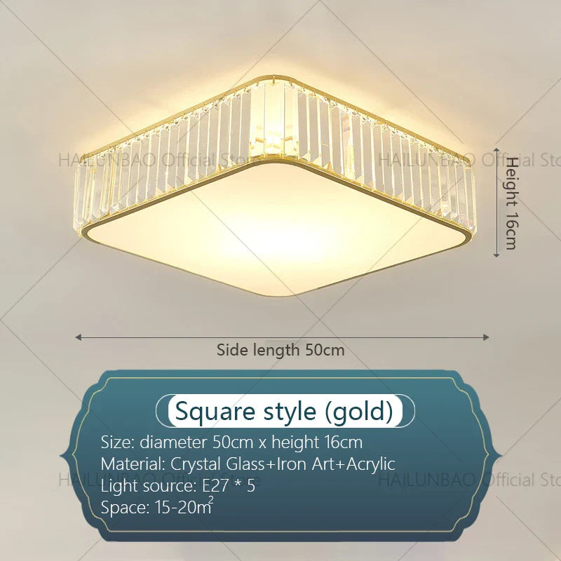 Crystal Zen Ceiling Light for Living Room, Bedroom, and Dining Room