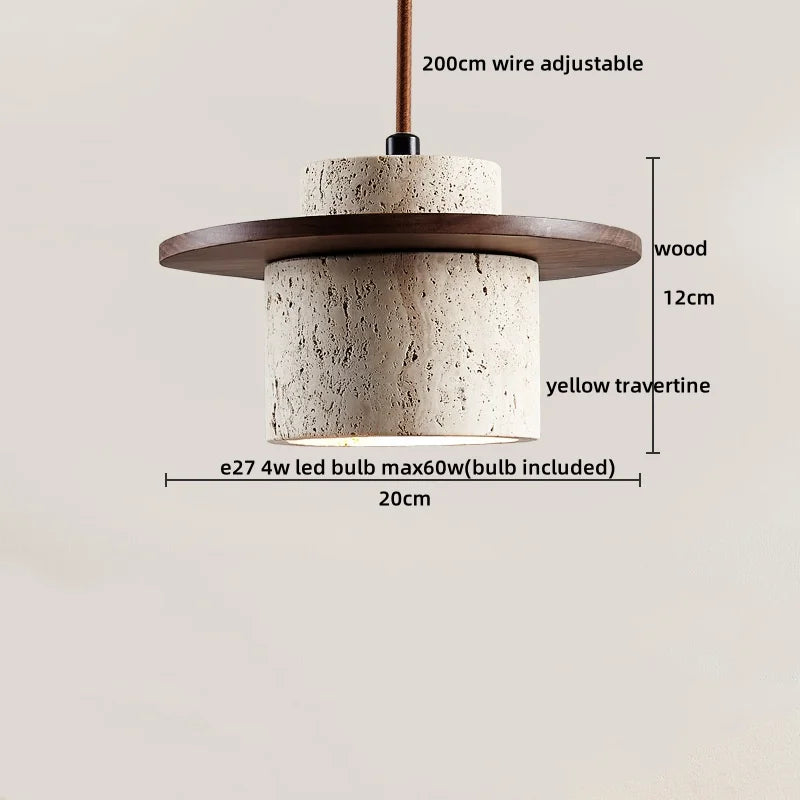 Travertine LED Pendant Lamp for Home Decor and Lighting Applciation