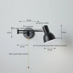 Black Iron LED Wall Sconce for Home Decor - Modern Nordic Style