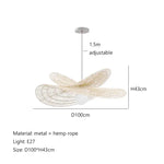 Rattan Pendant Lights, Creative Dining Room Chandeliers for Home Decor