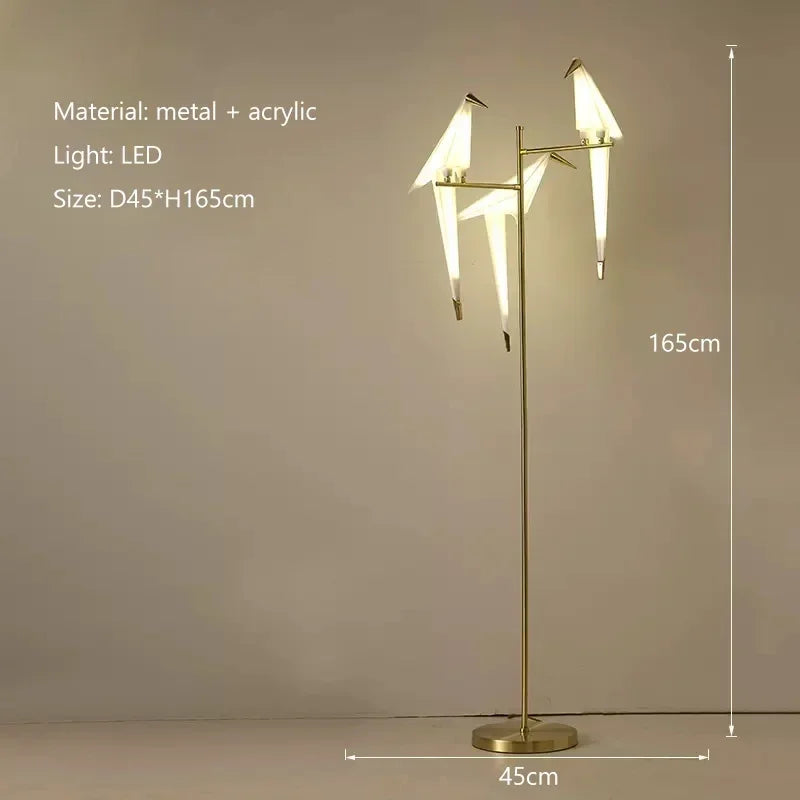 Bird LED Floor Lamp for Living Room & Bedroom