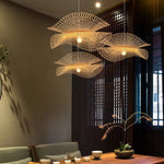 Bamboo Pendant Lights: Japanese Handmade Kitchen Island Chandeliers