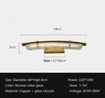 Copper & Glass Modern LED Wall Sconce