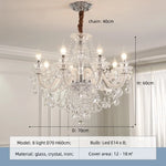 White Glass Chandelier with LED Lights for Living Room and Bedroom