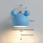 Wood Iron LED Wall Lights with Pull Chain Switch for Modern Living Spaces