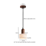 Cream Marble LED Pendant Light: Modern Nordic Hanging Lamp for Living, Bedroom, Kitchen