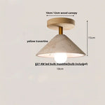 Yellow Cave Stone LED Ceiling Lamp Scandinavian Design Glass Plafondlamp