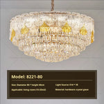 European Crystal Chandelier Light for Luxury Living Room, Dining Room, Hall and Villa