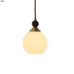 Nordic Glass & Wood LED Pendant Light for Kitchen, Cafe, Bar - Modern Hanging Fixture