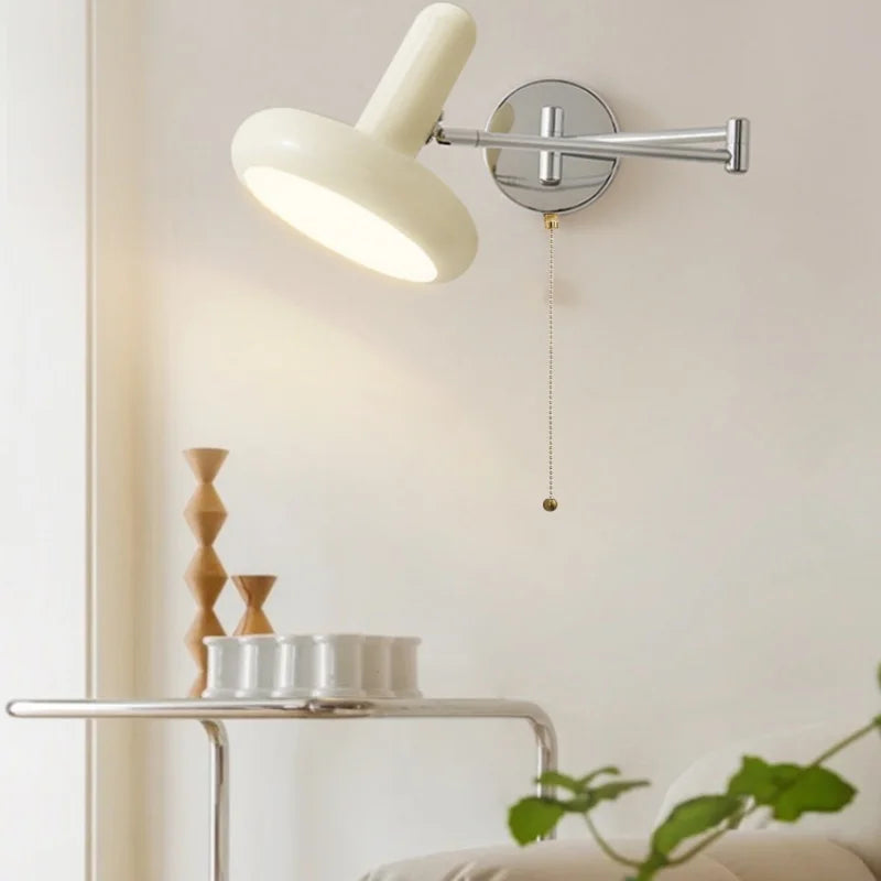 Rotatable Nordic LED Wall Sconce Pull Chain Switch Stair Light - Indoor Restaurant Bedroom Porch