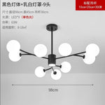 Nordic Glass Ball LED Ceiling Chandelier for Home Decor Fixture