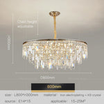 Crystal LED Chandelier for Living Room, Dining & Bedroom - High-end Luxury Lighting
