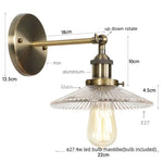 Afralia™ Industrial Loft LED Wall Light for Bedroom, Bathroom, Stairs - Plug In Iron Lamp