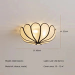 Wabi Sabi Flower Ceiling Light Creamy Petals for Bedroom