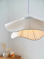 Afralia™ Nordic White Fabric Pendant Chandelier with LED Lighting for Dining Room & Bar