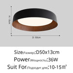 Nordic LED Ceiling Lamp for Living Room Bedroom, Surface Mounted Luminaire