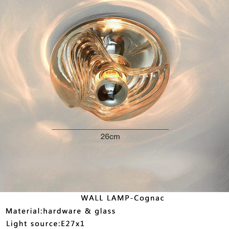 Glass Wall Sconce LED Lamps for Living Room Aisle, Modern Home Decoration Fixture