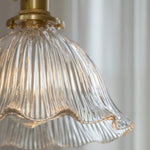 Clear Glass LED Pendant Light for Bedside Living Dining Decor