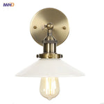 White Glass LED Wall Light Sconce Vintage Bedroom Lamp Industrial Wall Lights