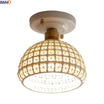 Ceramic LED Ceiling Lamp Indoor Lighting Semi-Circular Light Fixture