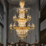 Luxe Crystal Chandelier: Elegant Copper Living Room Dining Candle Light