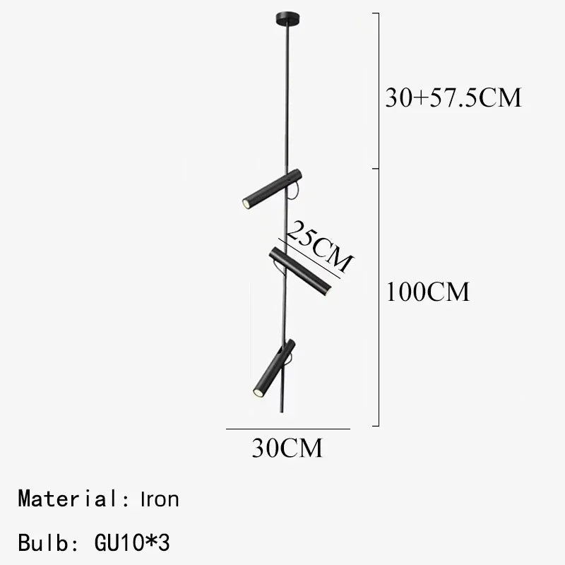 Rotating LED Pendant Light for Foyer, Bedroom, Dining Room - Modern Hanging Lamp