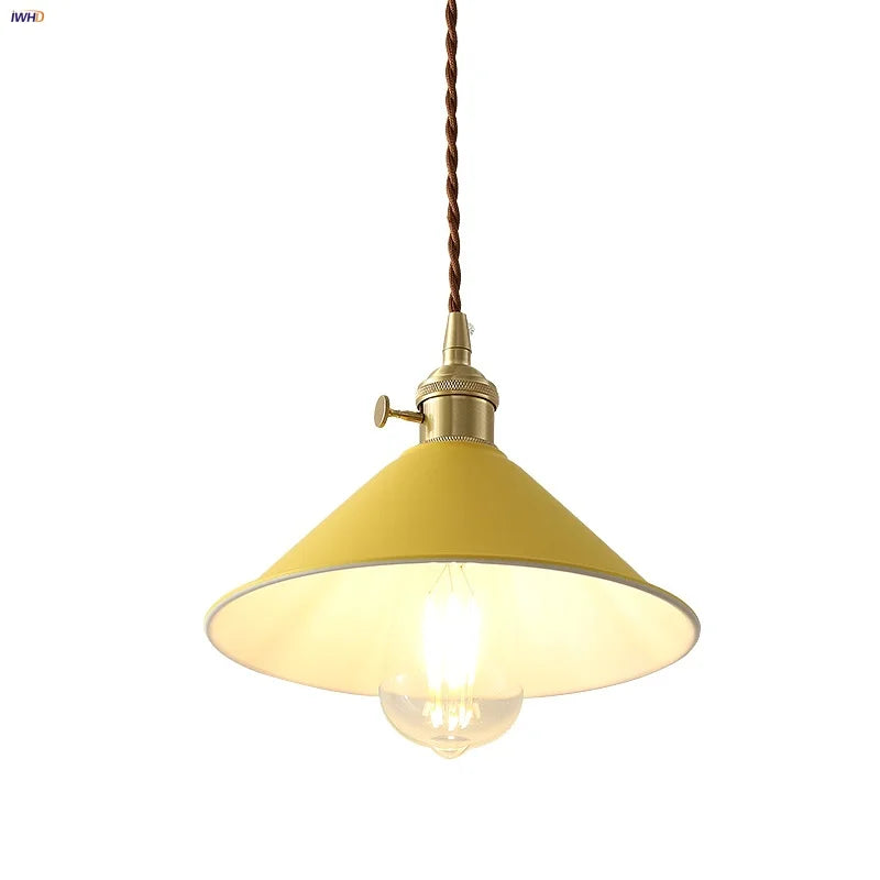 Afralia™ Iron Lampshade LED Pendant Lights, Adjustable Modern Hang Lamp