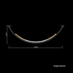 Long Curve Ceiling Chandelier for Modern Living Room and Villa Decor