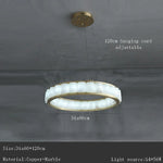 Spanish Marble Brass Chandelier: Luxury LED Lighting for Hotels & Villas