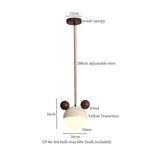 Afralia™ White Glass LED Pendant Lamp Yellow Travertine Nordic Modern Interior Lighting