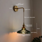 LED Wall Lamp Glass Copper Arandelas Para Parede Retro Style for Living Room