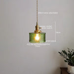 Green Glass LED Pendant Lamp for Modern Home Decor and Lighting Fixtures