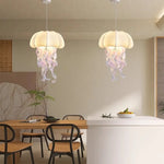 Jellyfish Silk Chandelier: Romantic Pendant Light for Living Room Bedroom Dining Room