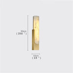 Grey Metal LED Marble Wall Sconce Lamp for Nordic Modern Bedroom
