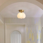 Cotton Shape LED Ceiling Lamp - Cream. Nordic Style, Hallway Balcony Porch Light.