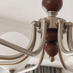 Afralia™ Wood Chandelier Wabi Sabi Pendant Lights Living Room LED Luminarias