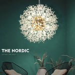 Afralia™ Dandelion Gold/Chrome Chandelier with Crystals, G9 Pendant Lights for Elegant Lighting