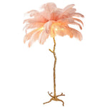Elegant Feather Floor Lamp with Adjustable Bulbs for Stylish Home Decor