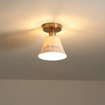 Ceramic LED Ceiling Light Modern White Porch Balcony Luminaria